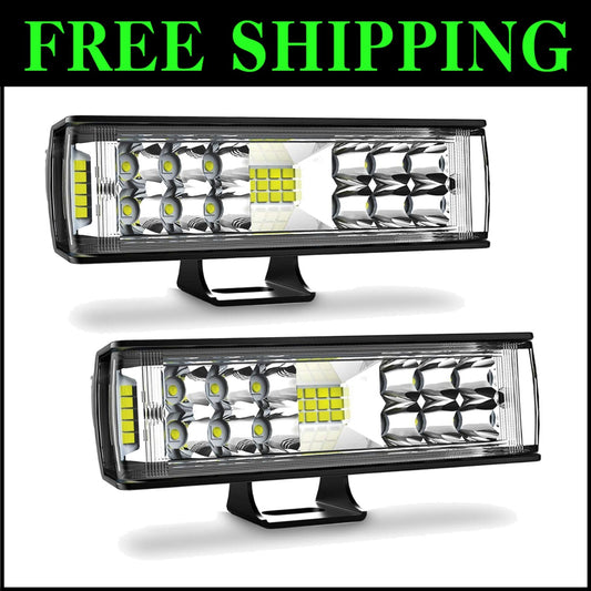 7-Inch LED Light Bar - 5500LM Waterproof Spotlights for Off-Road Adventures