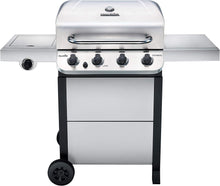Load image into Gallery viewer, Performance Series 4-Burner Propane Gas Grill with Side Burner - Stainless Steel
