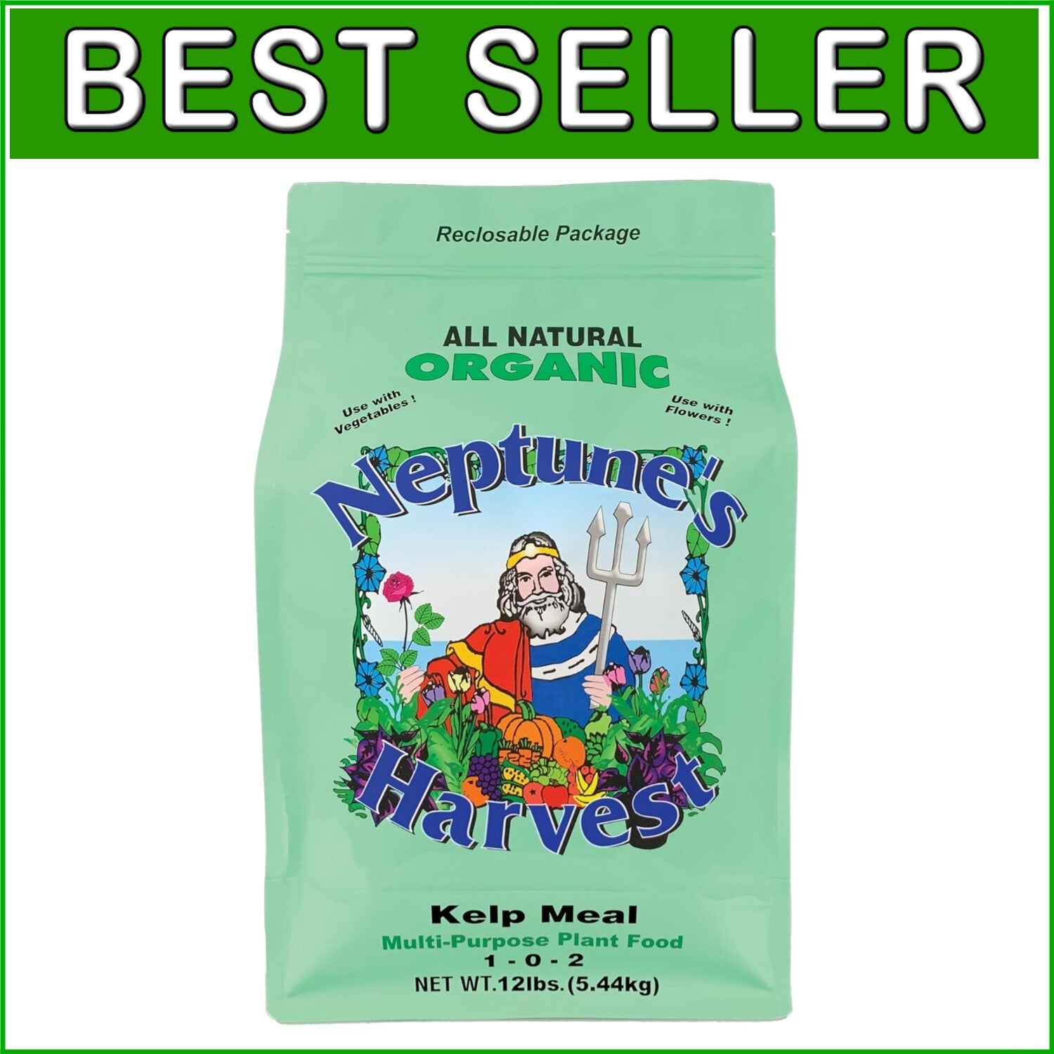 12 lb Multi-Purpose Kelp Meal Fertilizer for Enhanced Plant Growth & Soil Health