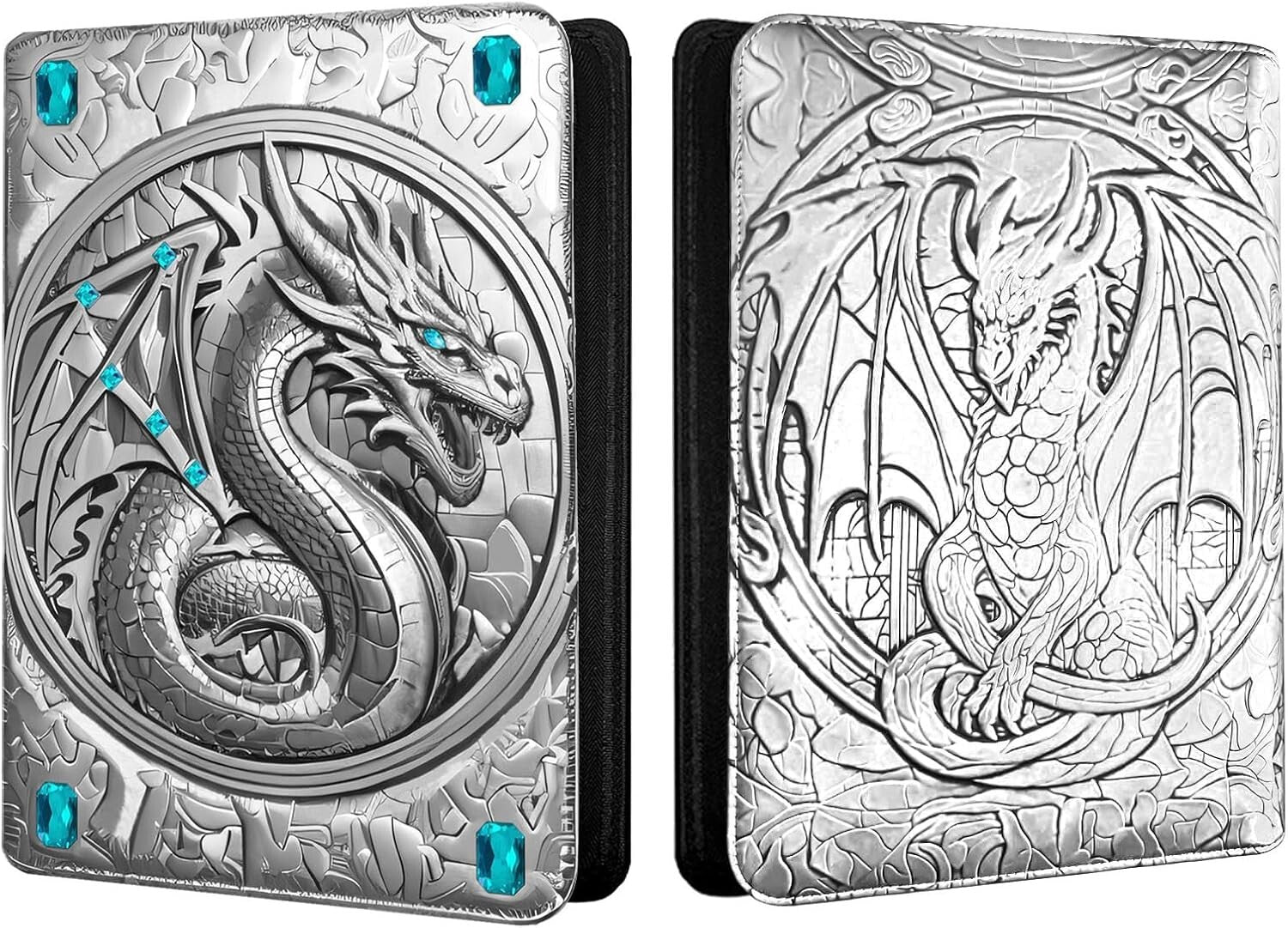 Exclusive Silvery Blue Card Album with 20 Double-Sided Pages for Collectibles