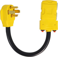 Load image into Gallery viewer, 220V to 110V 4-Prong Dryer Distribution Adapter with 2 Circuit Breakers