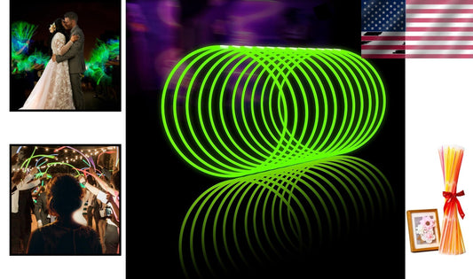 Bulk Glow Sticks Necklaces - 100 Count 22'' Colorful Fun for Raves & Birthdays