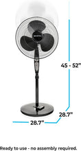 Load image into Gallery viewer, Remote-Controlled 18" Pedestal Fan with Timer, Adjustable Tilt, Whisper-Quiet