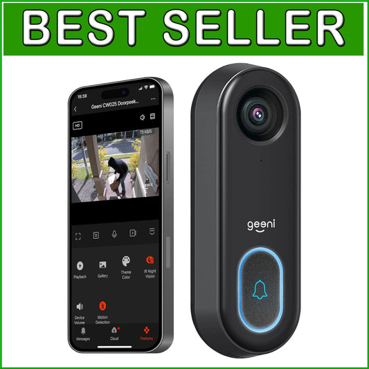 Advanced Motion Detection Video Doorbell with Night Vision & App Control