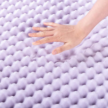 Load image into Gallery viewer, Lavender Infused King Size Memory Foam Mattress Topper with Egg Crate Design
