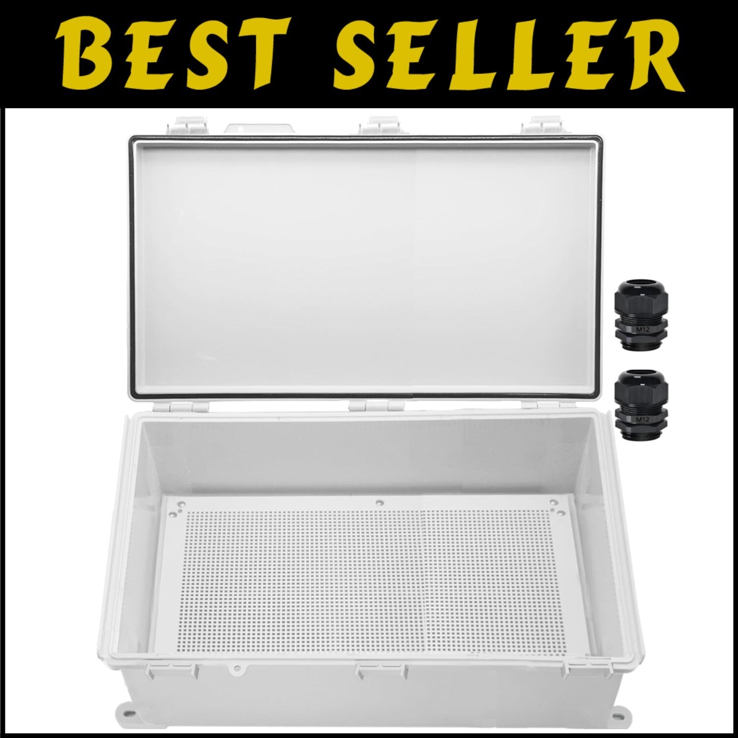 IP65 Waterproof Junction Box - Durable ABS Plastic Outdoor Enclosure 23.6 x 15.7