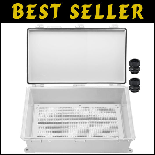 IP65 Waterproof Junction Box - Durable ABS Plastic Outdoor Enclosure 23.6 x 15.7