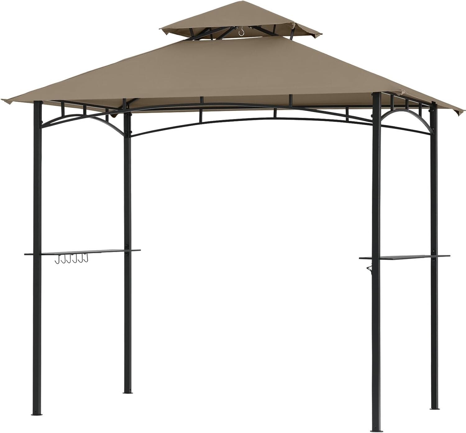 Elegant Double Tier 5x8 Canopy Replacement in Khaki - Grill Gazebo Essential