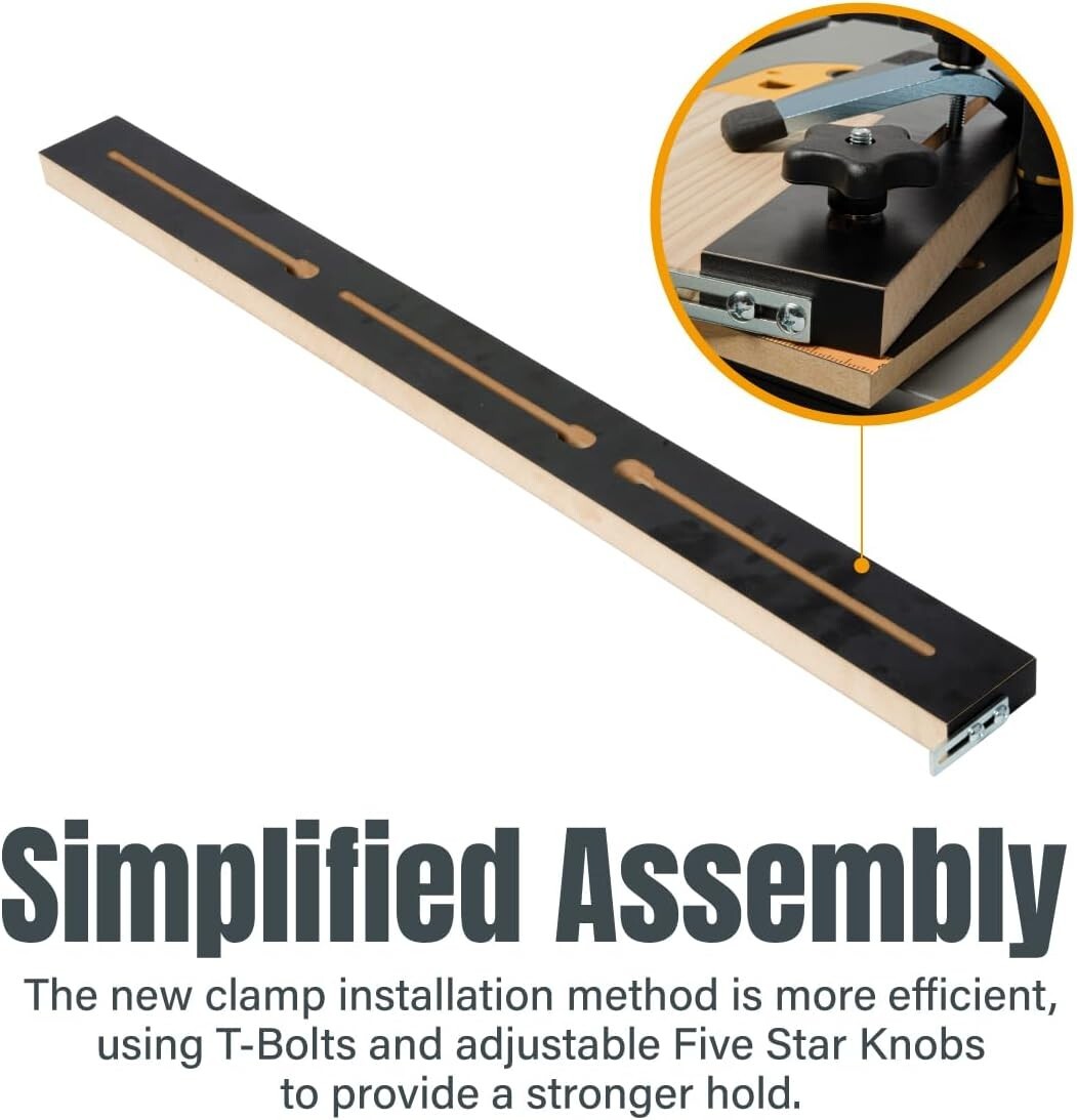 Durable Taper and Straight Line Jig for Woodworking Enthusiasts - 36" Miter Bar