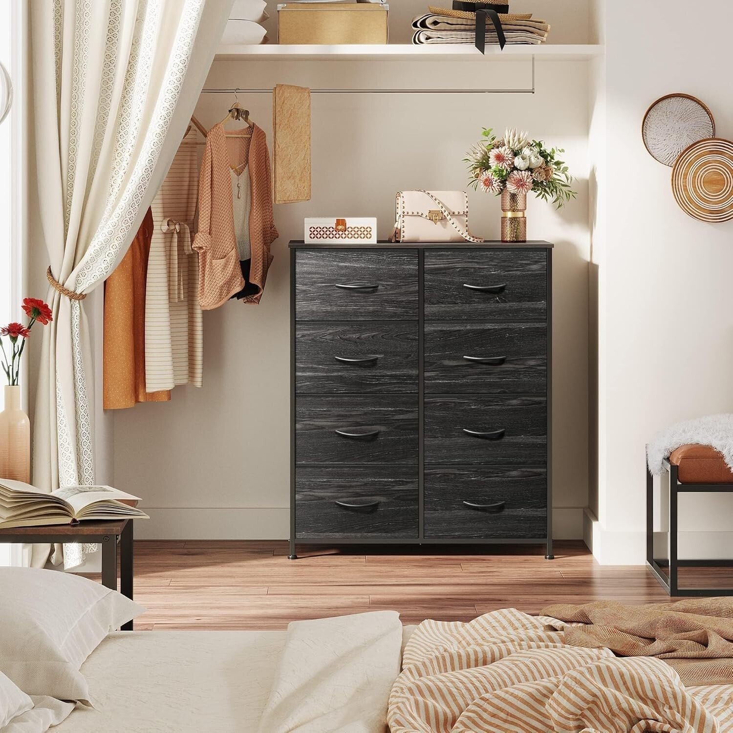 Versatile Freestanding Fabric Dresser - Ideal for Bedroom & Living Room