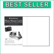 Load image into Gallery viewer, Blank Greeting Cards with Embossed Border for Photos - 50 Pack with Envelopes
