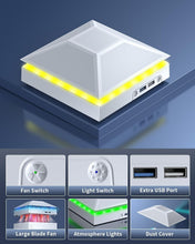 Load image into Gallery viewer, Auto Cooling Fan with Colorful Light Strip for Xbox Series X - Dust Proof Design