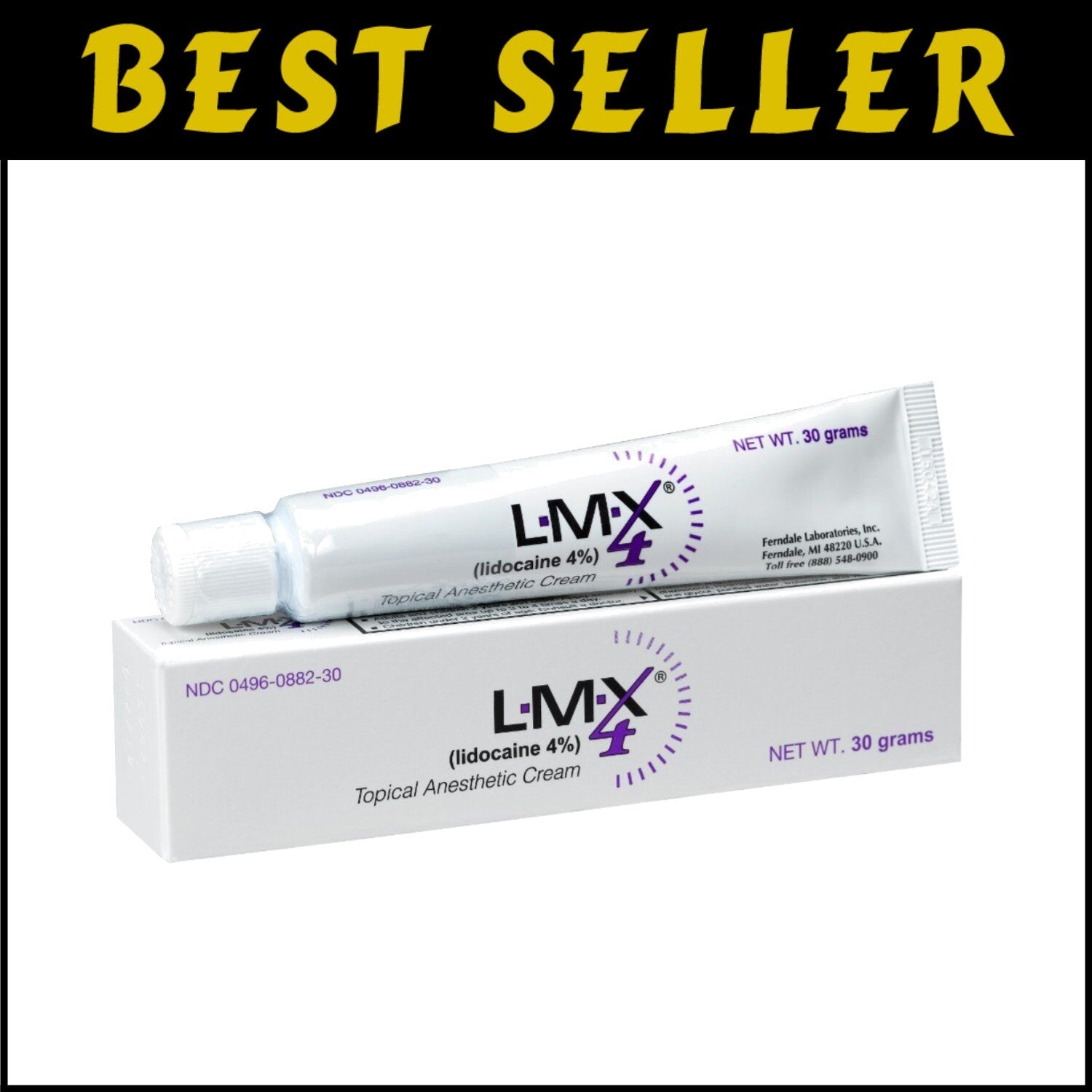 Clinically Proven Lidocaine 4% Cream – Quick Relief for Bites, Scrapes, Sunburn