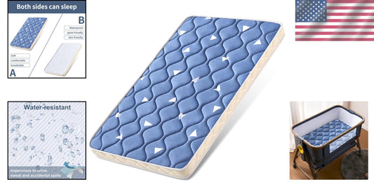 Firm Support Baby Bassinet Mattress 47x23.6 - Soft Breathable Fabric Design