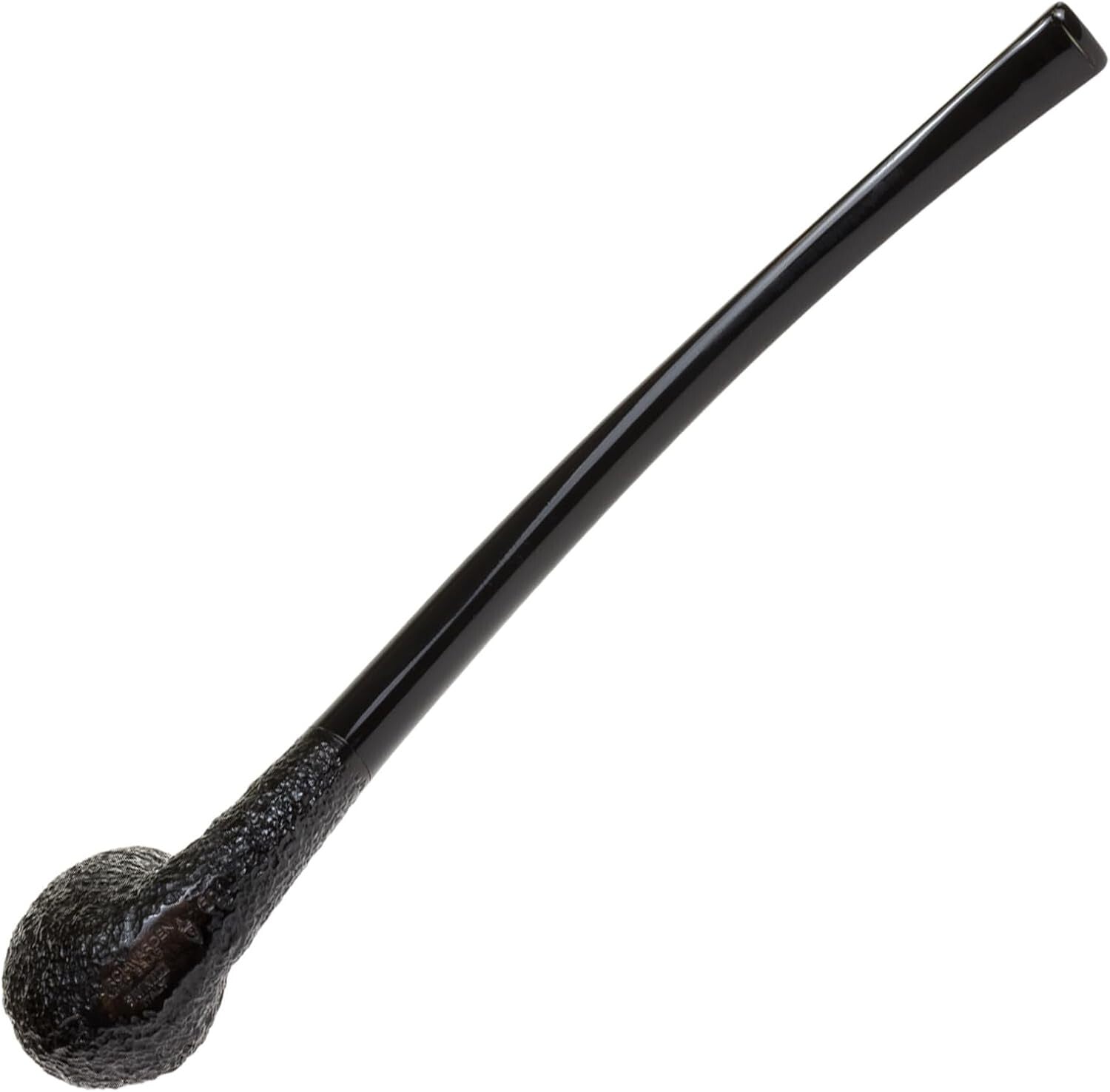 Elegant Bent Billiard Pipe - Handmade Italian Craft with Extra Length and Style