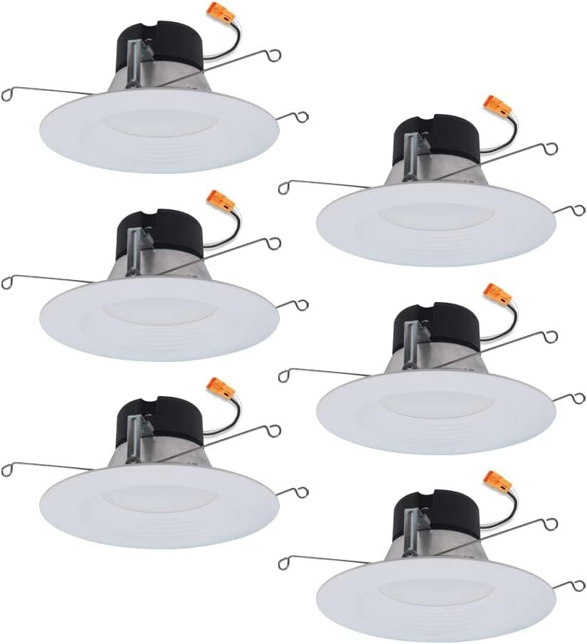 All-in-One 5/6 Inch Recessed LED Retrofit Can Lights - 3CCT, 6-Pack, Energy Star