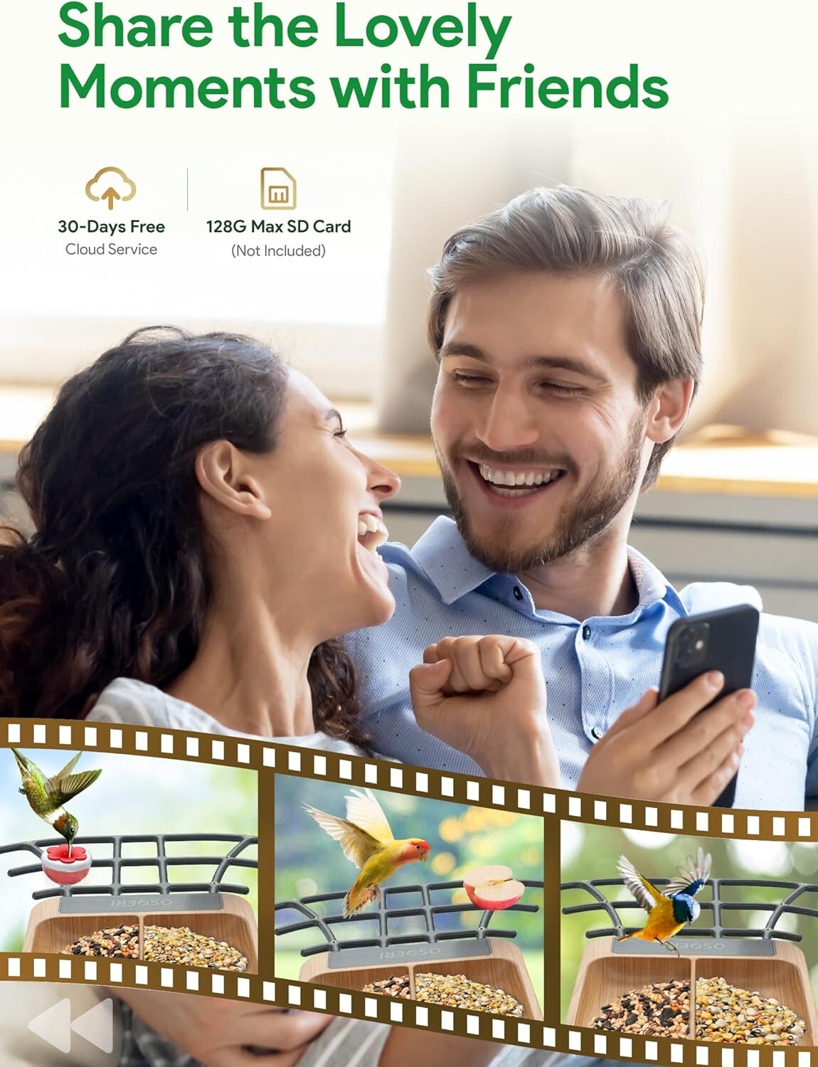 Dual-Bin Bird Feeder with Camera - Solar Powered, Weather Resistant, DIY Options