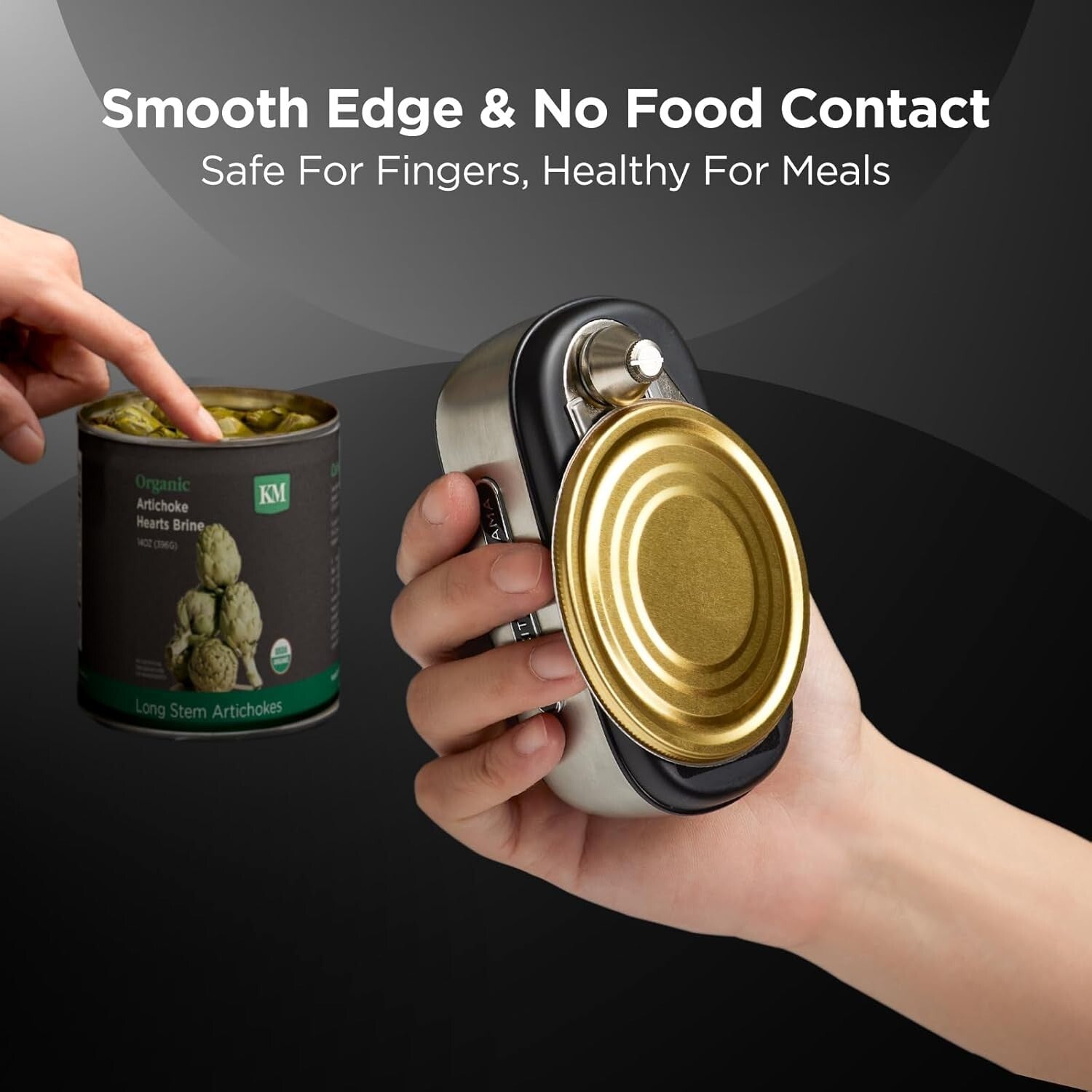Professional-Grade Automatic Can Opener for Large Cans - Compact & User-Friendly