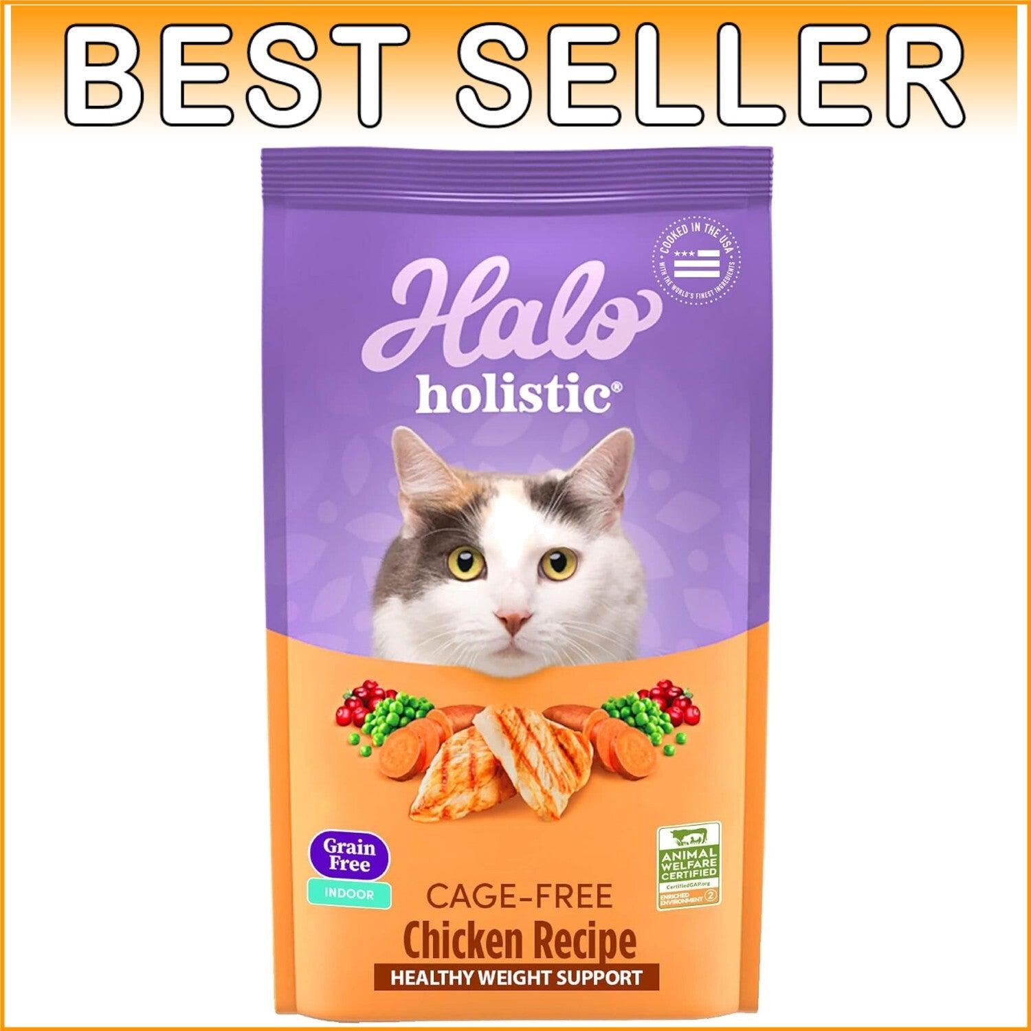 Premium Grain-Free Dry Cat Food with Added Vitamins - 10 lb for Optimal Health