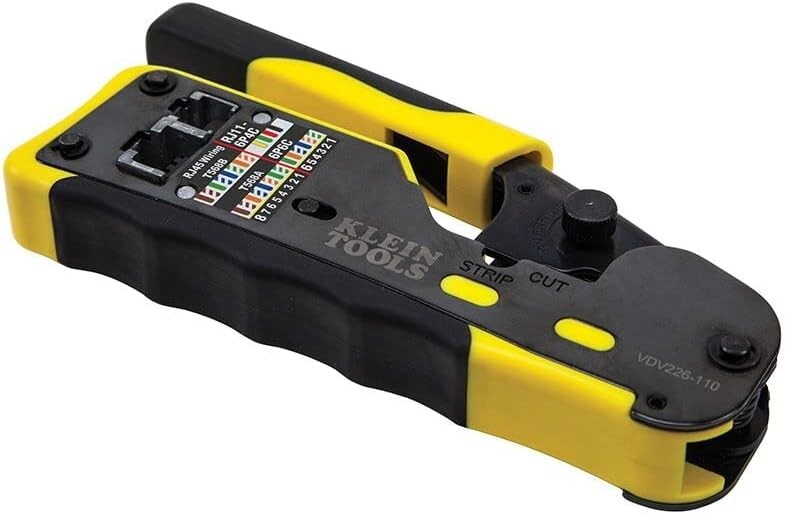 Efficient Modular Data Cable Tool: Crimper, Wire Stripper & Cutter Combo