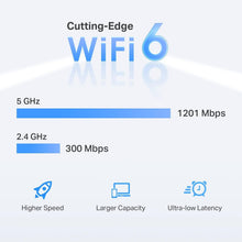 Load image into Gallery viewer, Seamless WiFi 6 AX1500 Extender - Easy Setup with Tether App and OneMesh Support