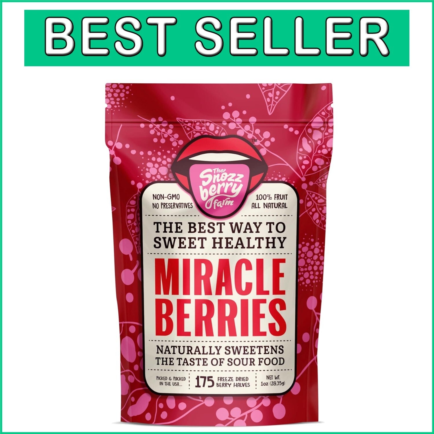 175 Premium Freeze-Dried Miracle Berries | A Fun Way to Cut Sugar and Cravings