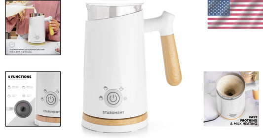 Electric Milk Frother with 4 Settings for Perfect Cappuccinos and Lattes