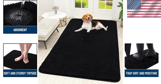 Versatile Absorbent Dog Mat 59x35 - Stylish Indoor Entryway Solution