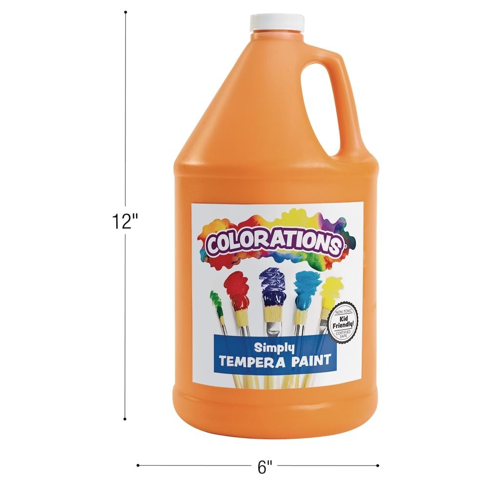 Vibrant 11 Gallon Tempera Paint Set - Non-Toxic Art Supplies for Classrooms