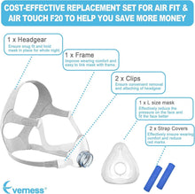 Load image into Gallery viewer, Soft and Durable CPAP F20 Replacement Supplies - Cushion, Strap &amp; Frame Included