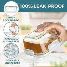 Load image into Gallery viewer, Versatile Airtight Glass Food Storage Containers - 35-Piece Leak-Proof Set