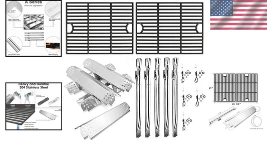 304 Stainless Steel Replacement Parts for Nexgrill 5 Burner Models - Durable