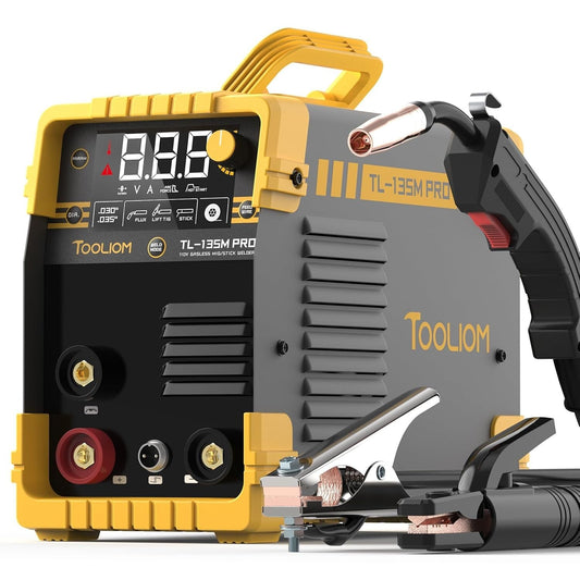 Compact 135A MIG Welder 110V - Multi-Function Flux Core & TIG Welding Machine