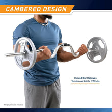 Load image into Gallery viewer, Ergonomic 47" Curl Bar with Knurled Grip - Ideal for Strength Training Sessions