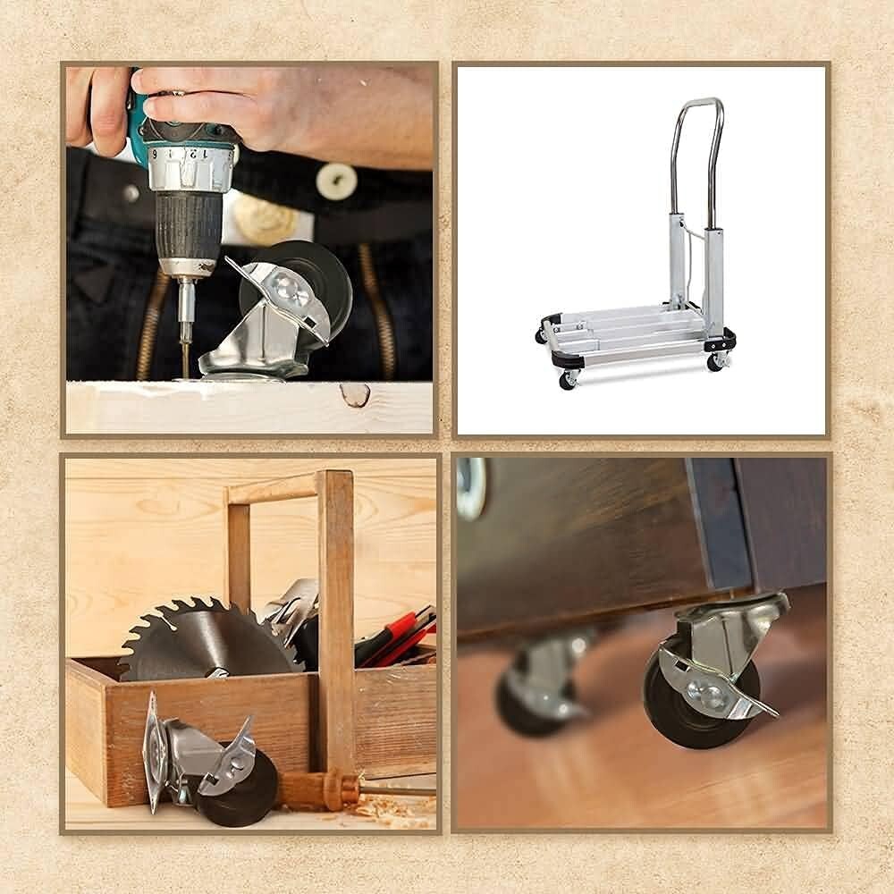 Durable 2" Swivel Casters with Brake - Ultimate Mobility Solution 48 Pcs