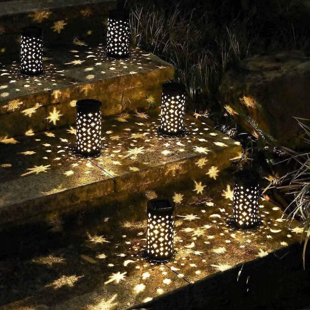Elegant Solar Garden Lanterns – Art Deco Pathway Lights for Outdoor Decor