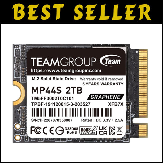 2TB M.2 NVMe SSD with Graphene Heat Dissipation - Ideal for Steam Deck & Laptops