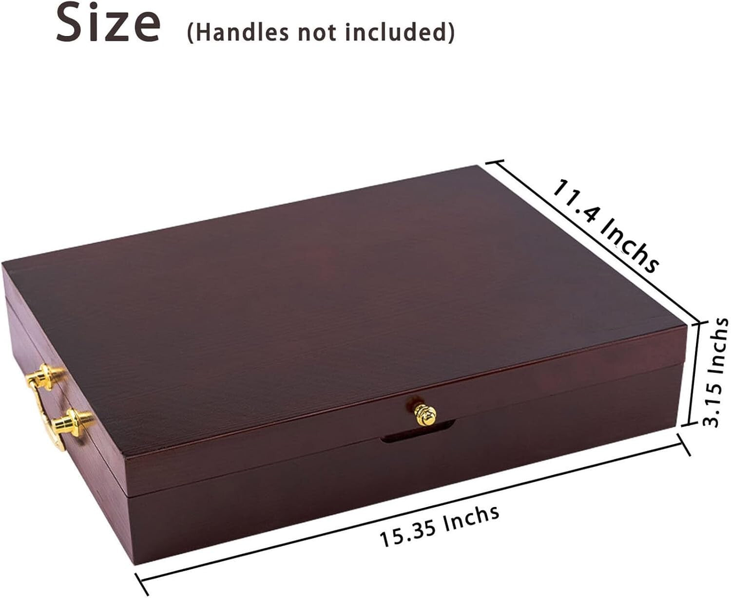 Chic Silverware Box with Carry Handle - Perfect Flatware Chest for Any Occasion
