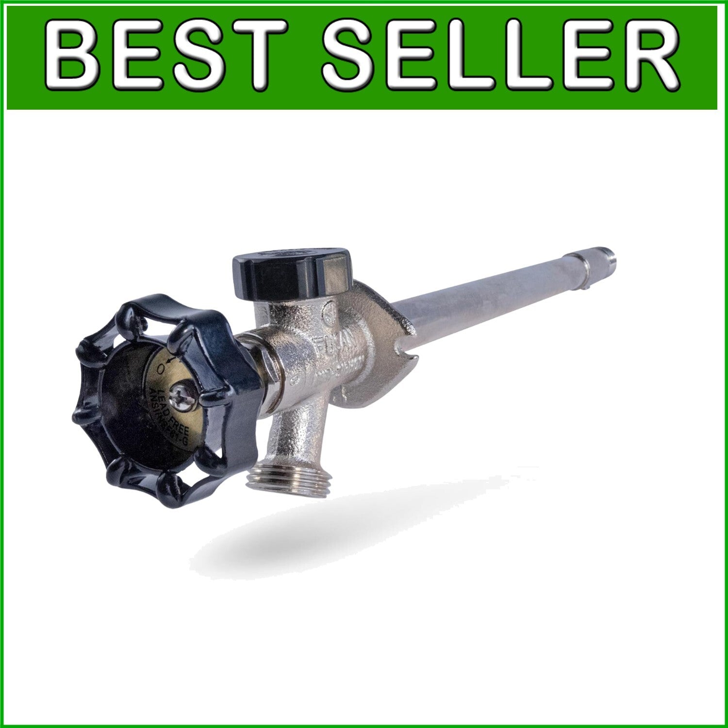 Frost-Free 10'' Chrome Plated Brass Sillcock with Vacuum Breaker - Anti-Siphon