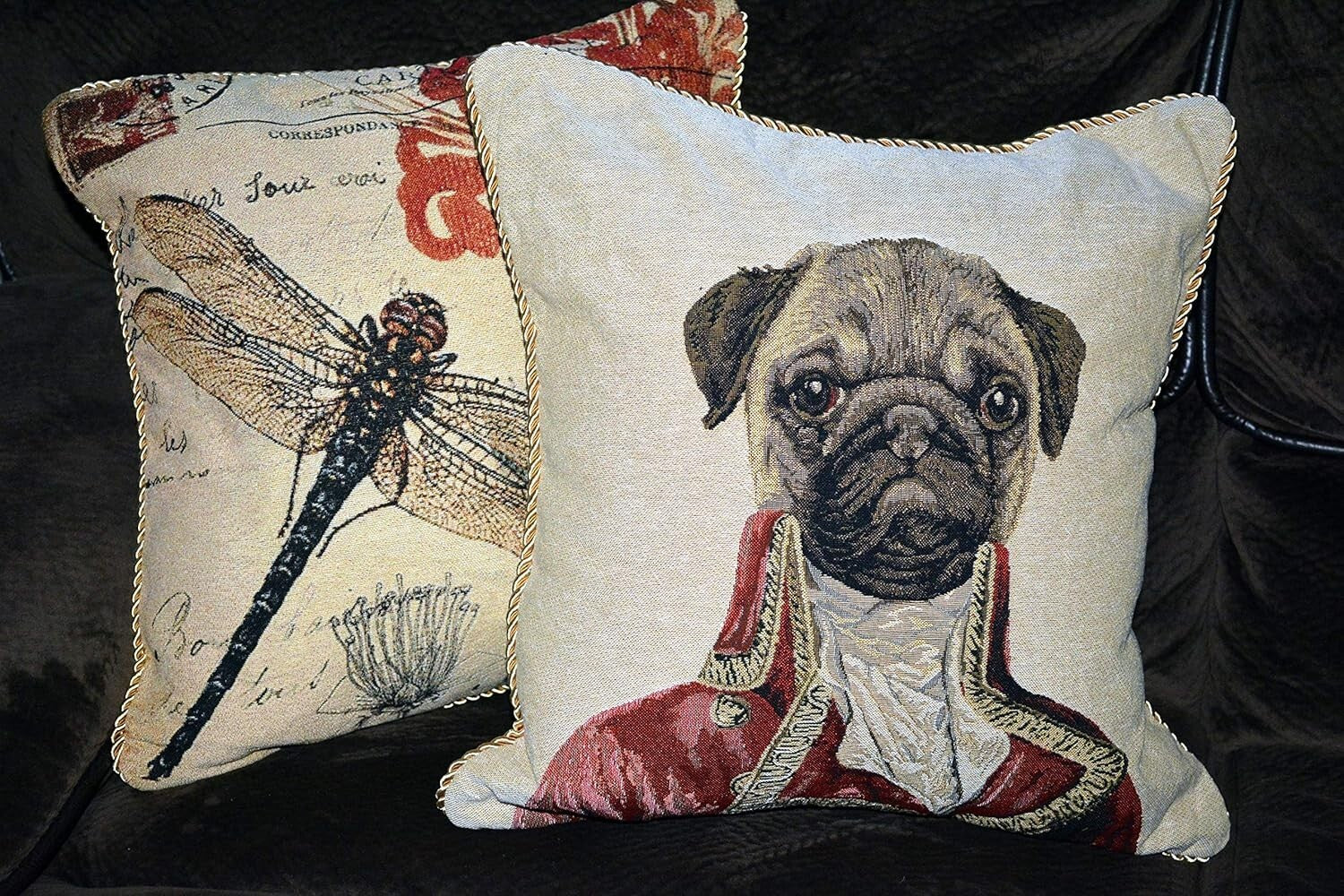 18x18 Dragonfly Cushion Covers - Durable & Stylish Set of 2 for Living Room