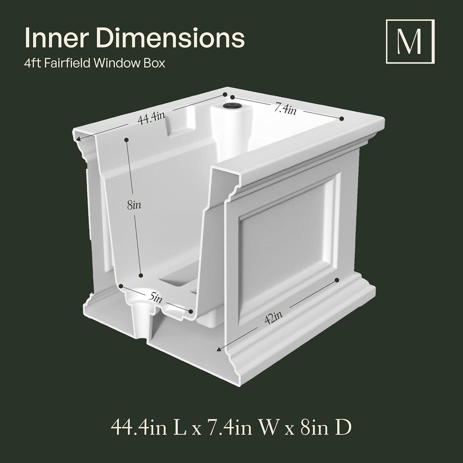 Rectangular 4ft Self-Watering Planter - Weather Resistant for Vibrant Blossoms