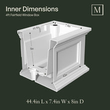 Load image into Gallery viewer, Rectangular 4ft Self-Watering Planter - Weather Resistant for Vibrant Blossoms
