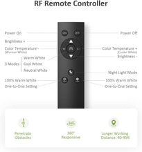 Load image into Gallery viewer, 40ft Waterproof Dimmable Tunable White LED Strip Lights with RF Remote Control