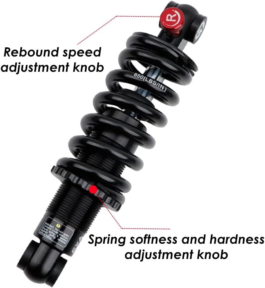 Adjustable Hydraulic Rear Shock Absorber for MTB/E-Bike/Scooter - 125MM to 190MM
