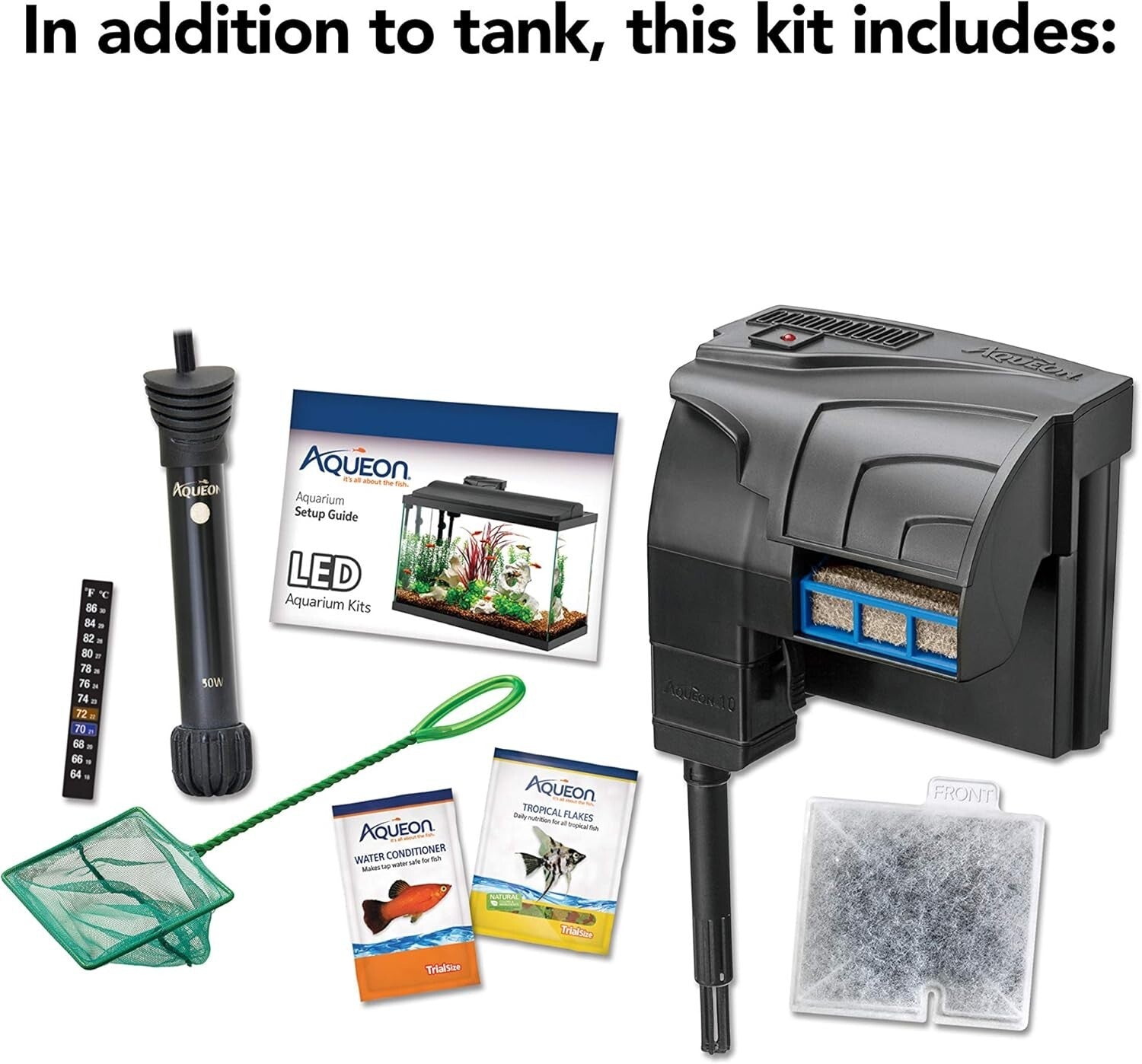 10 Gallon LED Aquarium Starter Kit with Complete Accessories – Effortless Setup