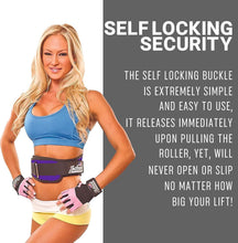 Load image into Gallery viewer, Adjustable 4 3/4" Sports Weight Lifting Belt in Navy - Core Support Gear