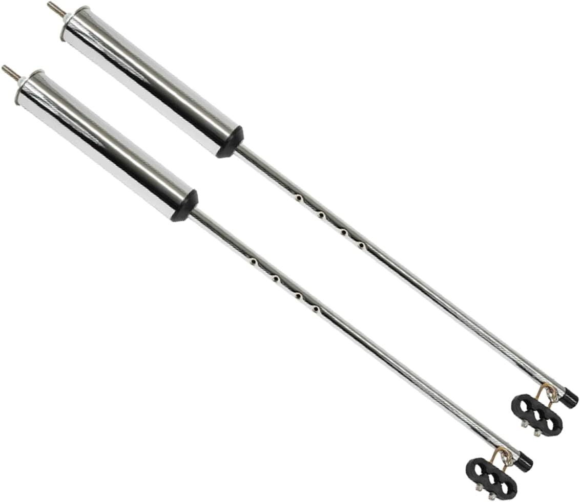 2 Pack 40" Chrome Pogo Stick with Clamp for Air & Electric Line Management