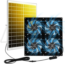 Load image into Gallery viewer, High Efficiency Solar Ventilation Fan - 25W Solar Panel for Barns &amp; Dog Houses