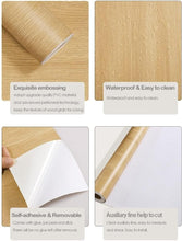 Load image into Gallery viewer, Self-Adhesive Wood Grain Contact Paper – Easy Install 17.7" x 630" for Furniture