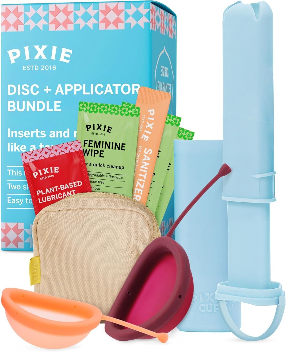 Effortless Insertion Applicator with 2 Soft Silicone Menstrual Discs – No Toxins